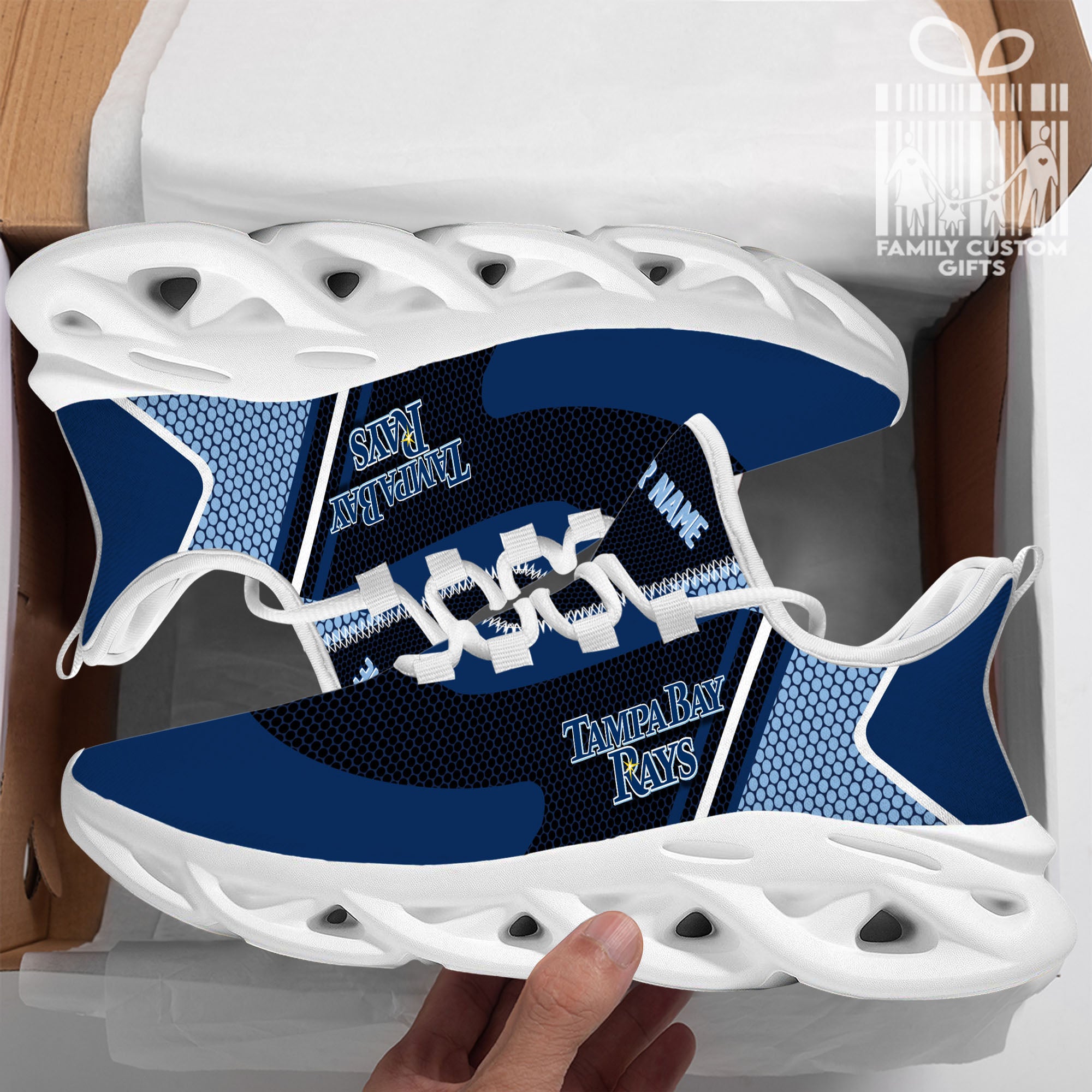 Tampa Bay Rays Custom Baseball Personalized Max Soul Sneakers Running Sport Shoes for Men Women