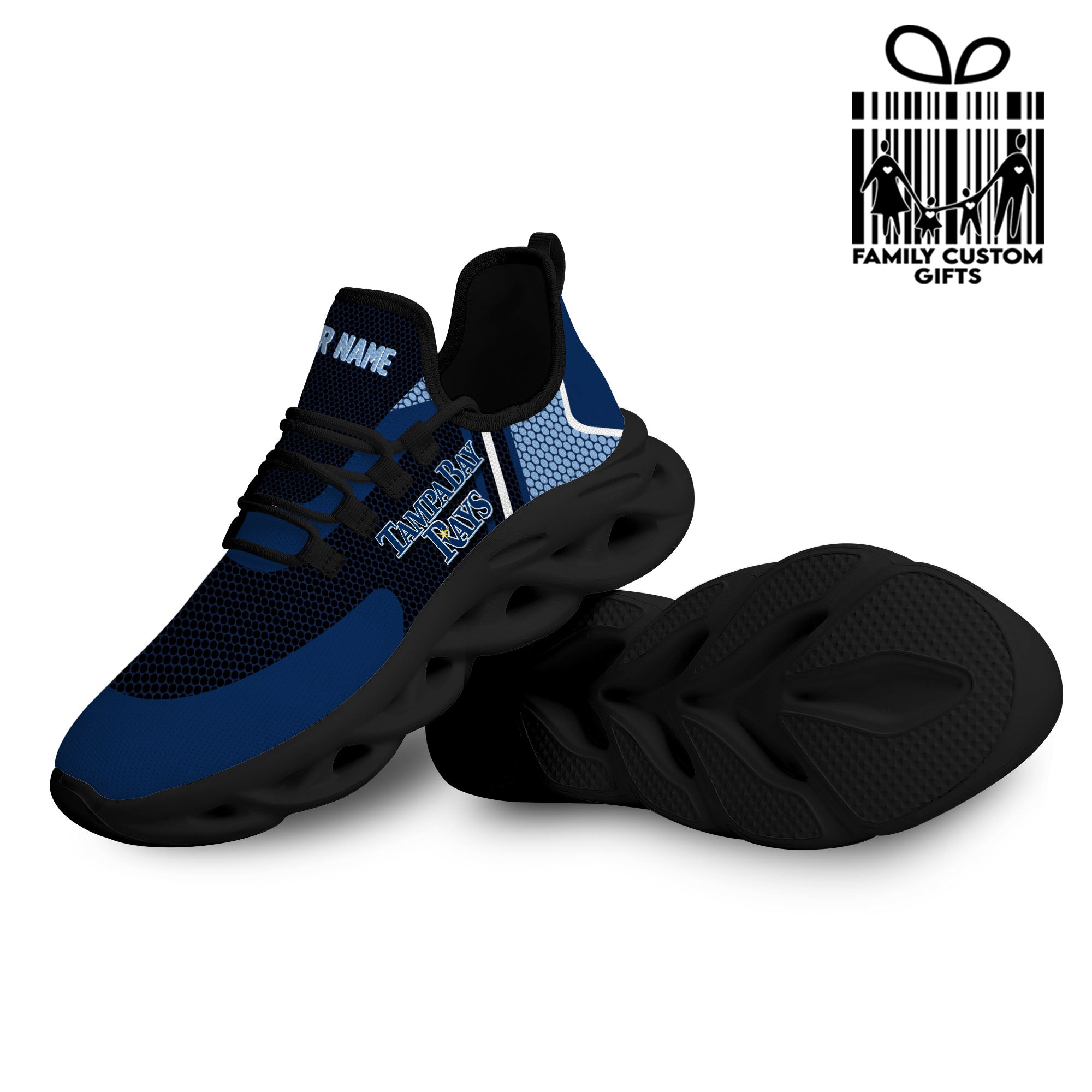 Tampa Bay Rays Custom Baseball Personalized Max Soul Sneakers Running Sport Shoes for Men Women