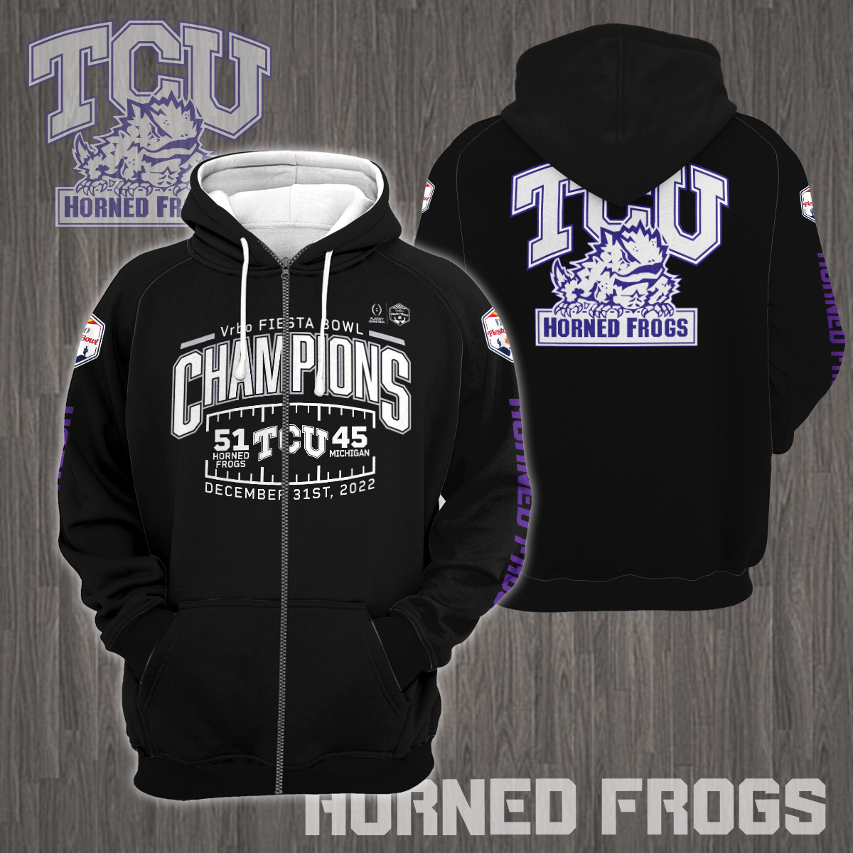 TCU Horned Frogs 2022 Fiesta Bowl Champions Shirts