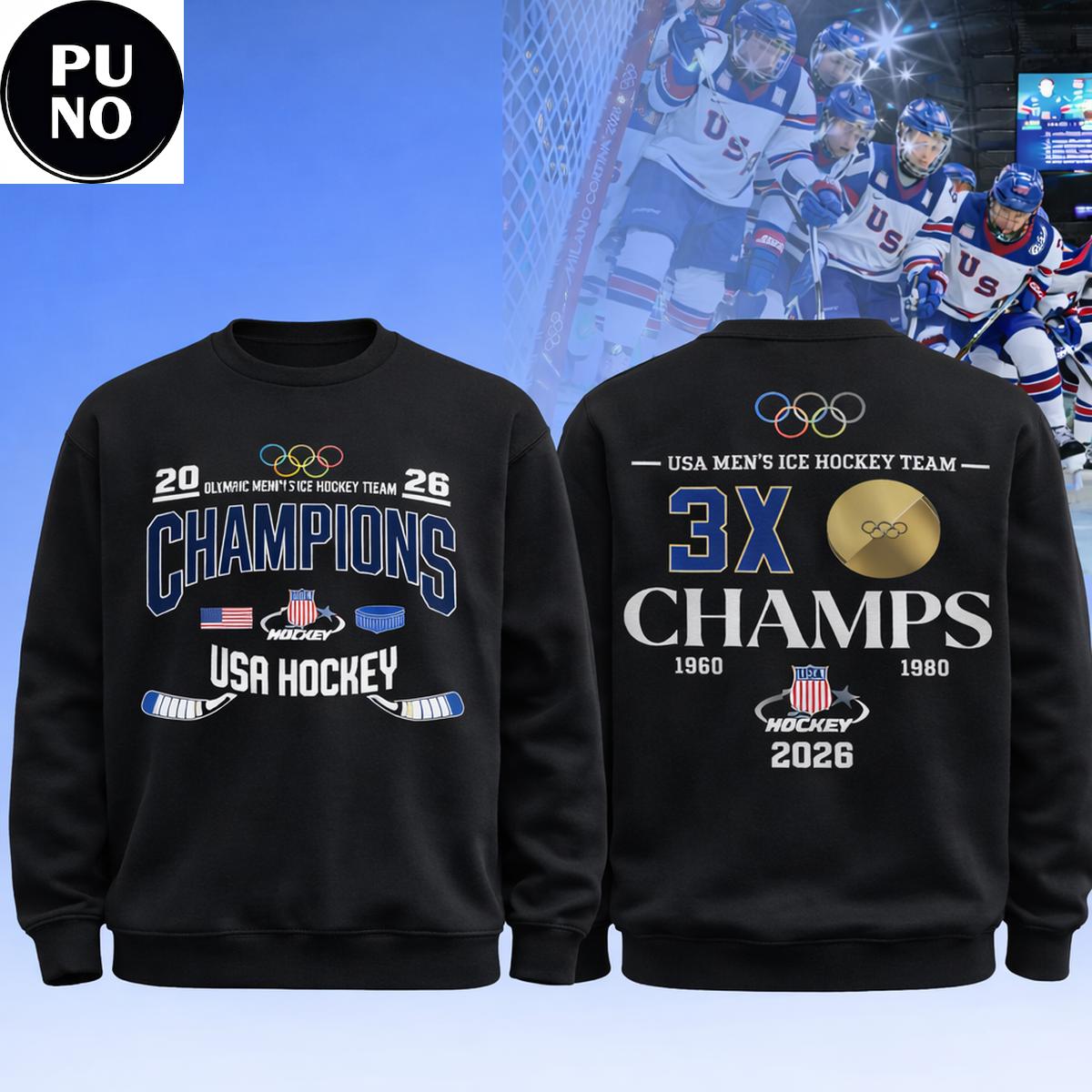Team USA 2026 Olympic Ice Hockey Champions Celebrate Hoodie T-Shirt