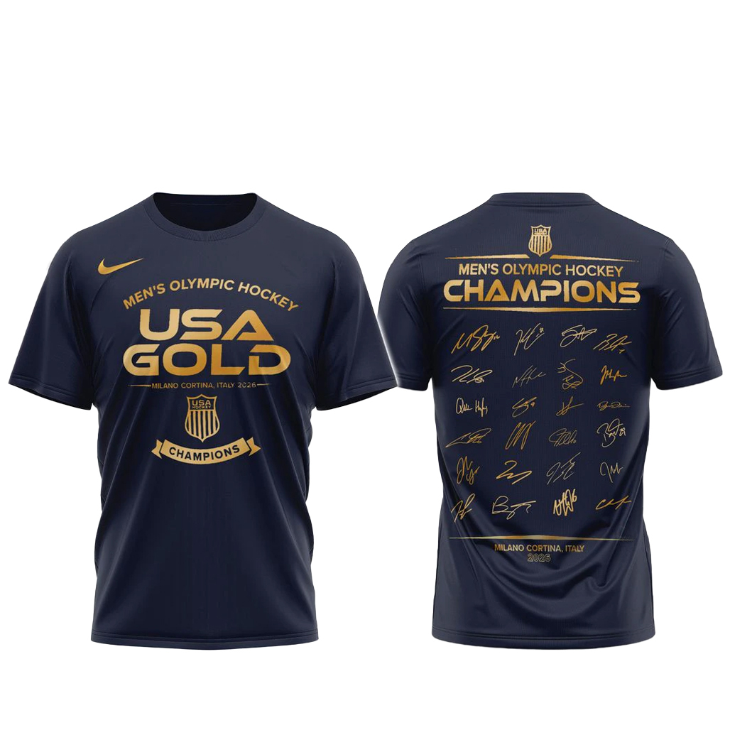Team USA Olympic Hockey Champion Signature T-Shirt