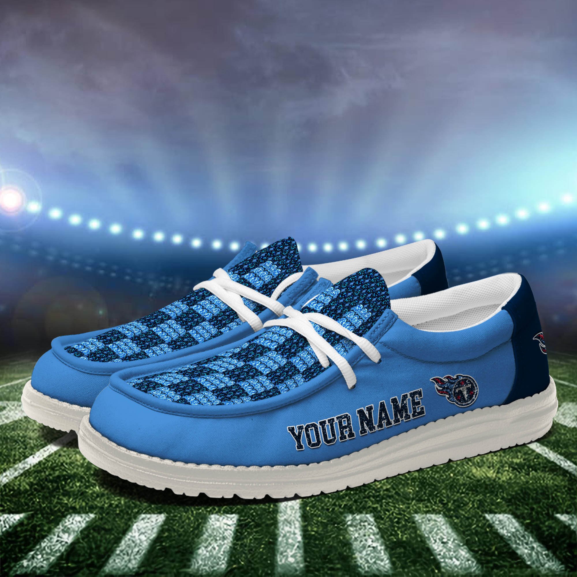 Tennessee Titans 32 Teams HeyDude Canvas Loafer Shoes Personalized Your Name