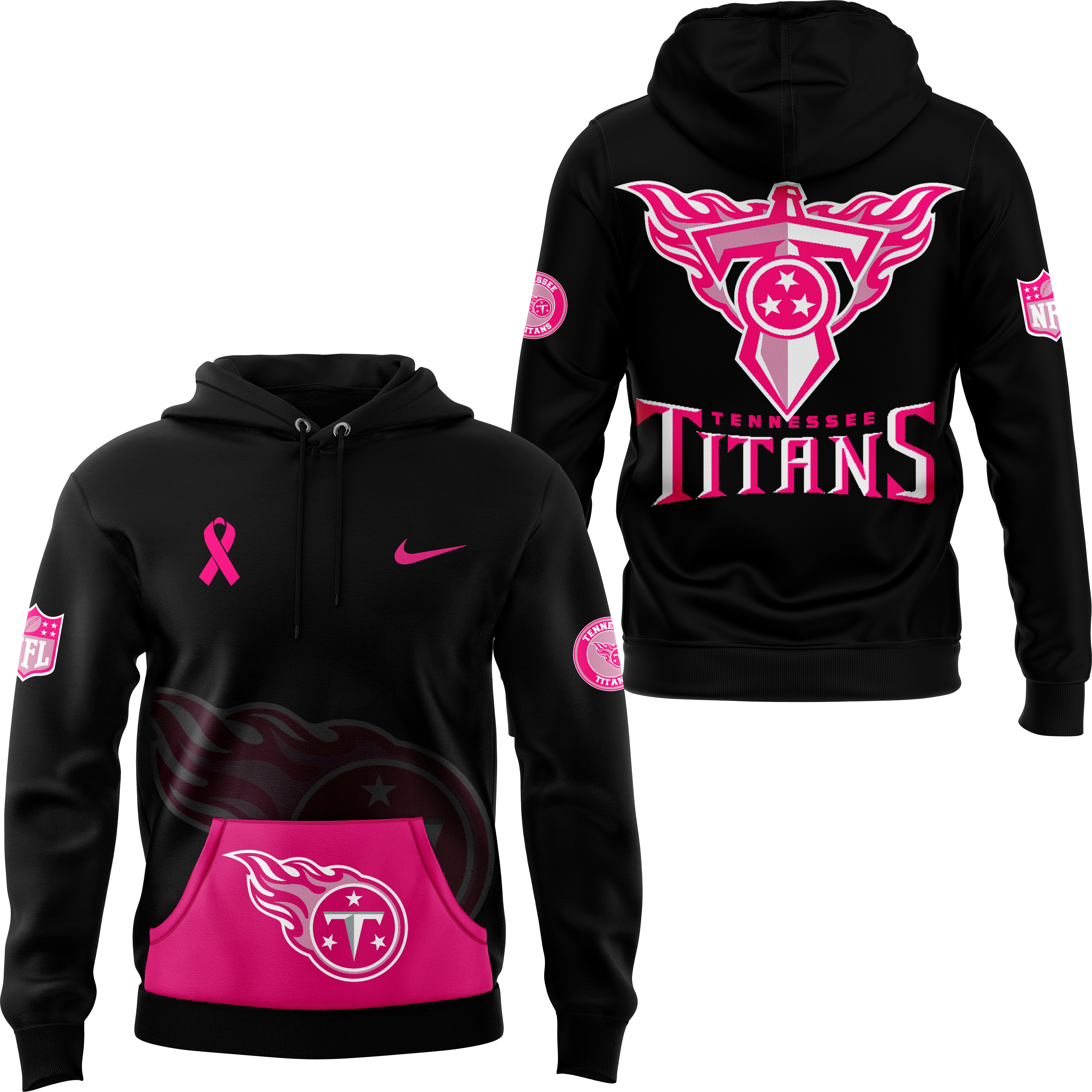 Tennessee Titans Breast Cancer Club Pullover Hoodie