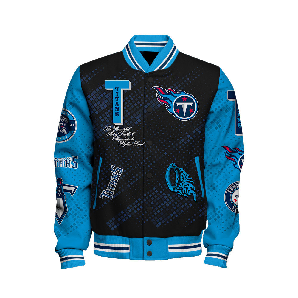 Tennessee Titans National Football League Pattern Varsity Jacket V13