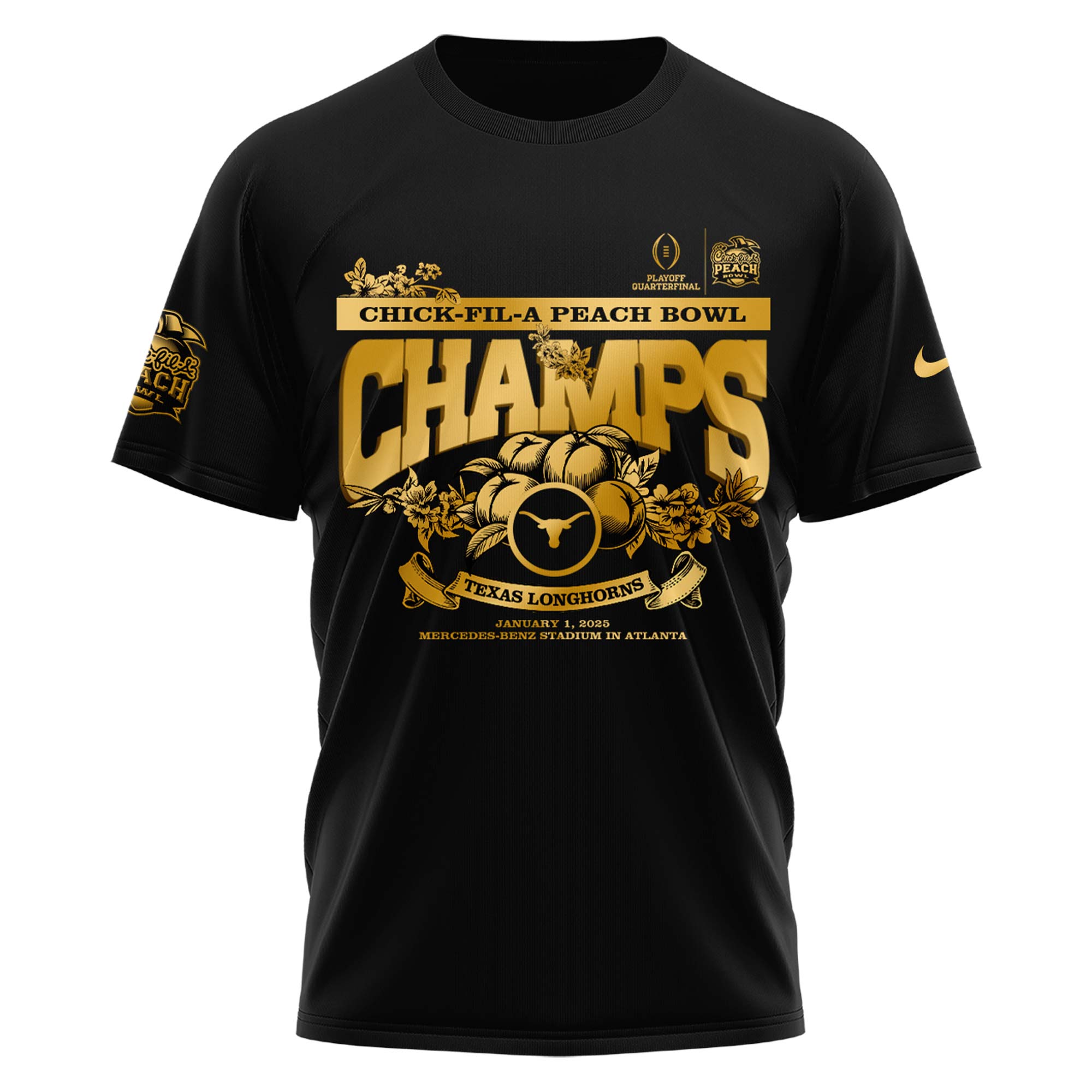 Texas Longhorns x Peach Bowl Champions New Tshirt
