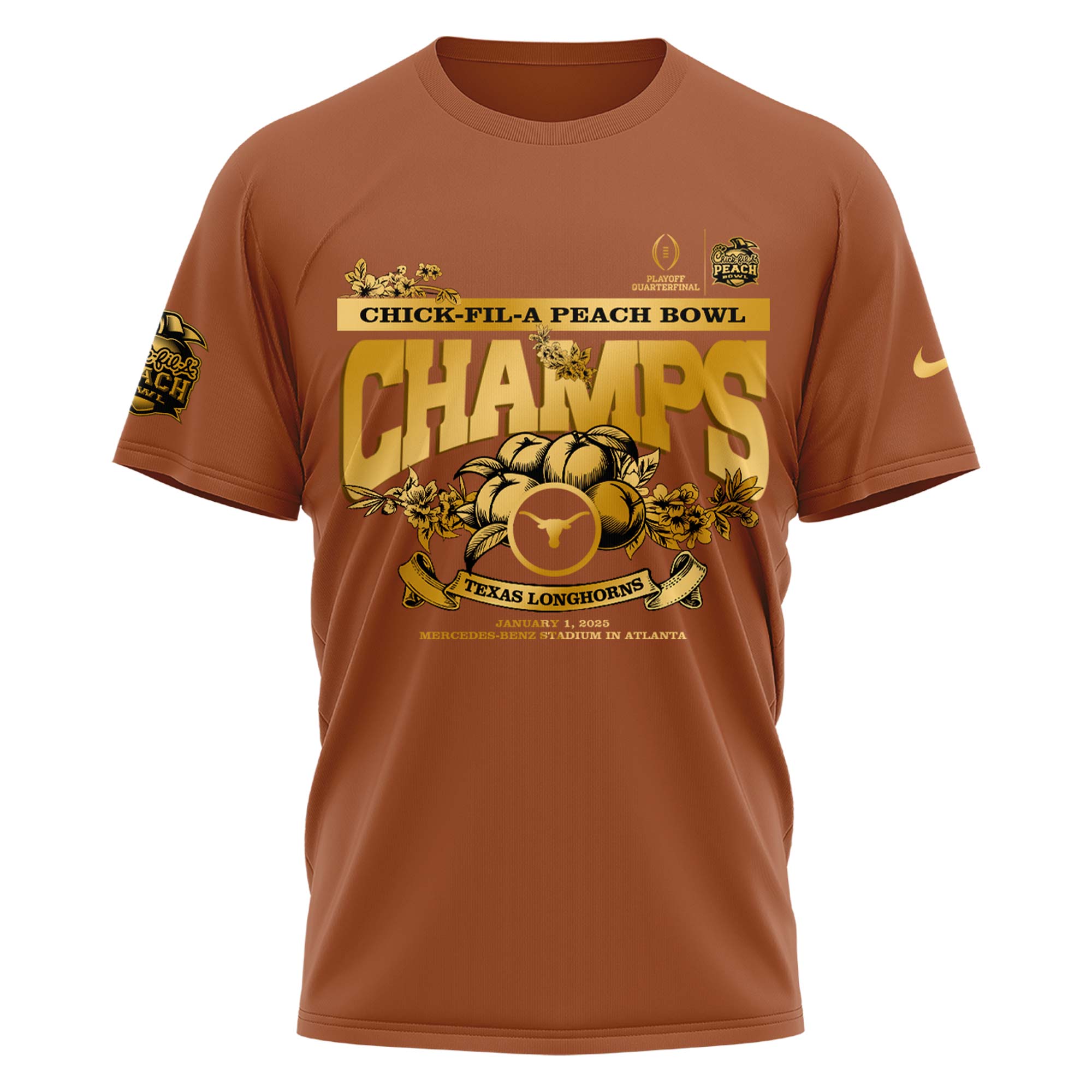 Texas Longhorns x Peach Bowl Champions New Tshirt v2
