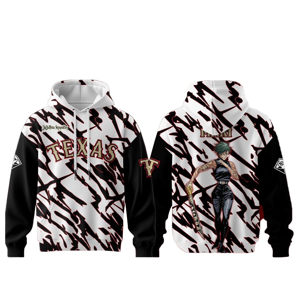 Texas Rangers x Jujutsu Kaisen Night 2026 Mai Hoodie