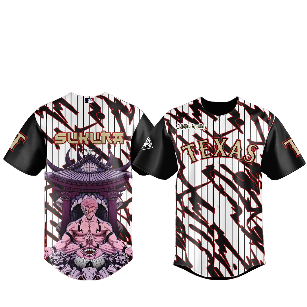 Texas Rangers x Jujutsu Kaisen Night 2026 Sukuana Baseball Jersey