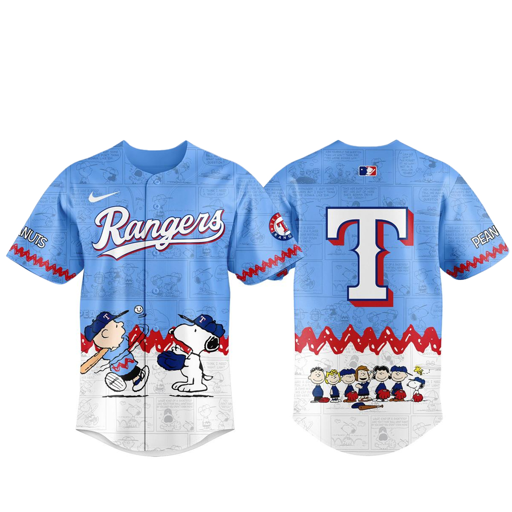 Texas Rangers x Peanuts Night 2026 Baseball Jersey