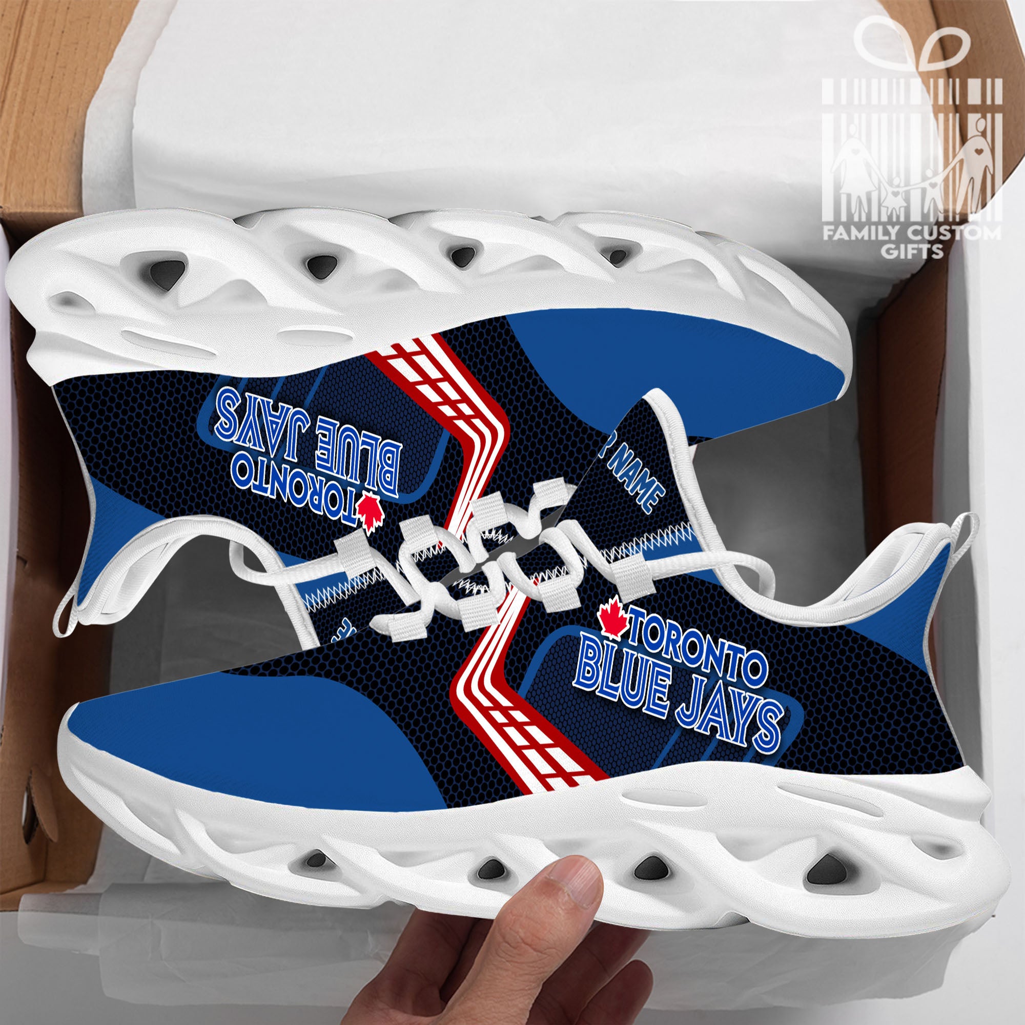 Toronto Blue Jays Custom Baseball Personalized Max Soul Sneakers Running Sport Shoes for Men Women