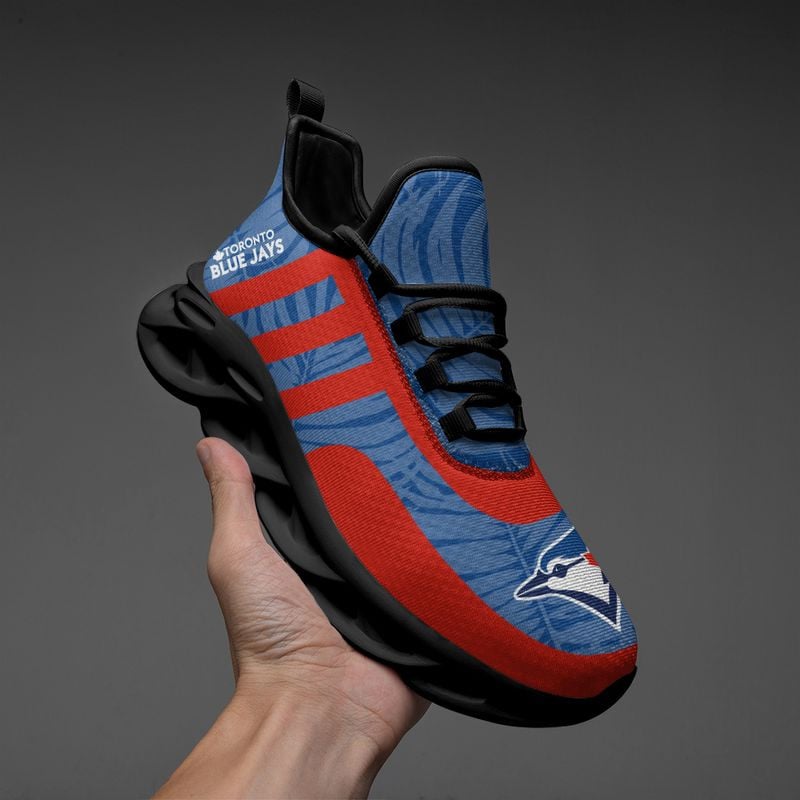 Toronto Blue Jays Leaf and Stripe Pattern Men's and Women's Max Soul Shoes NLA61261
