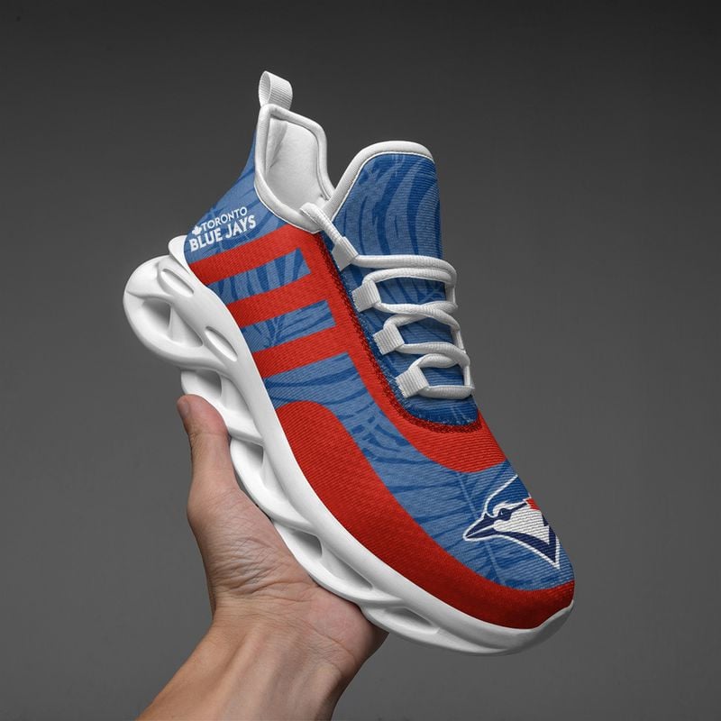 Toronto Blue Jays Leaf and Stripe Pattern Men's and Women's Max Soul Shoes NLA61261