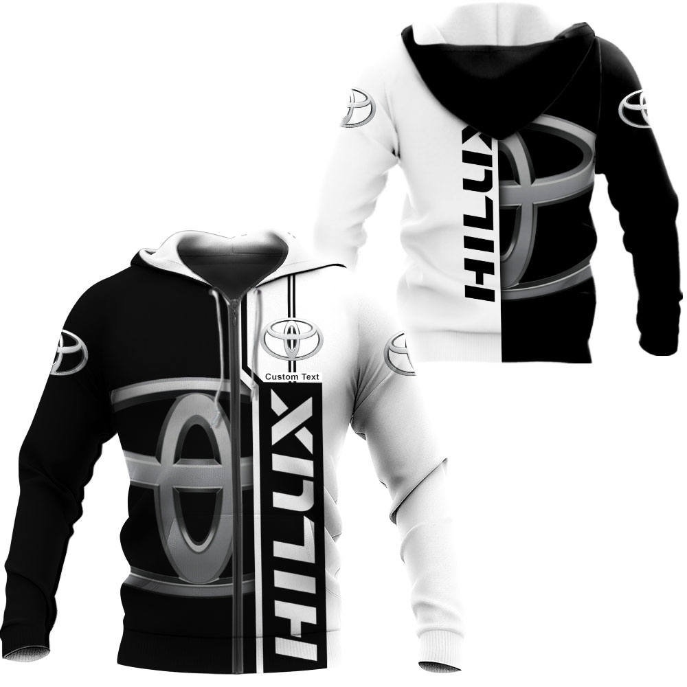 Toyota Hilux 3D Apparel Zip Hoodie,Pant,Polo, Button Hawaii Shirt Personalized