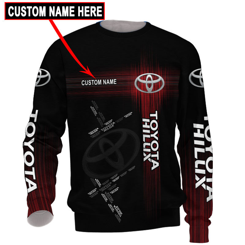 Toyota Hilux Tshirt, sweatshirt, Polo, Hawaiian, Hoodie 3D Apparel Full Printing Custom Name