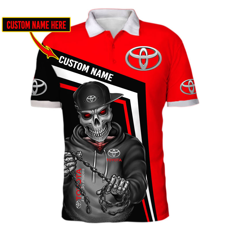 Toyota Skull Tshirt, sweatshirt, Polo, Hawaiian, Hoodie 3D Apparel Full Printing Custom Name