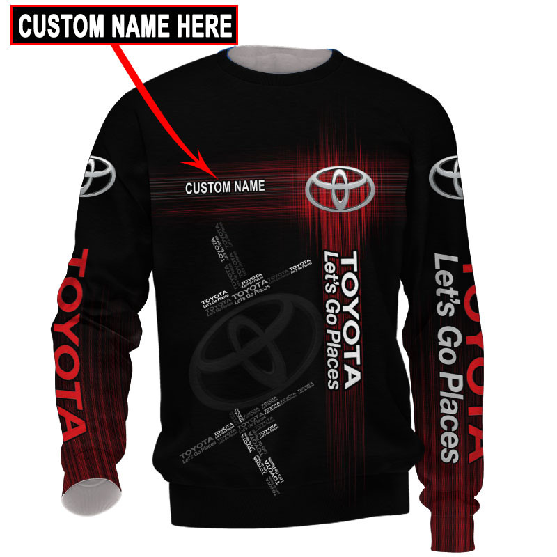 Toyota Tshirt, sweatshirt, Polo, Hawaiian, Hoodie 3D Apparel Full Printing Custom Name