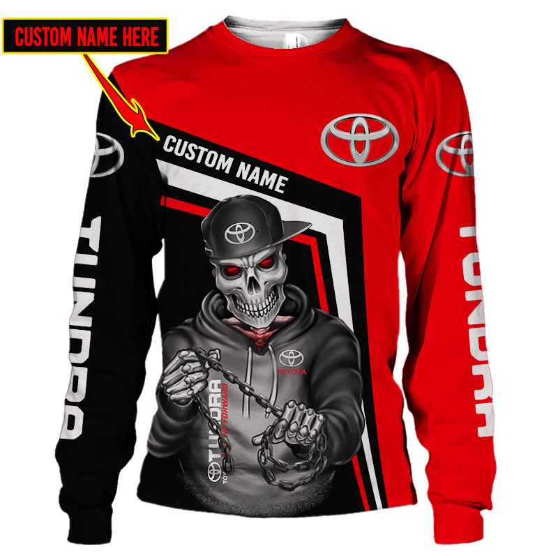 Toyota Tundra Skull Tshirt, sweatshirt, Polo, Hawaiian, Hoodie 3D Apparel Full Printing Custom Name