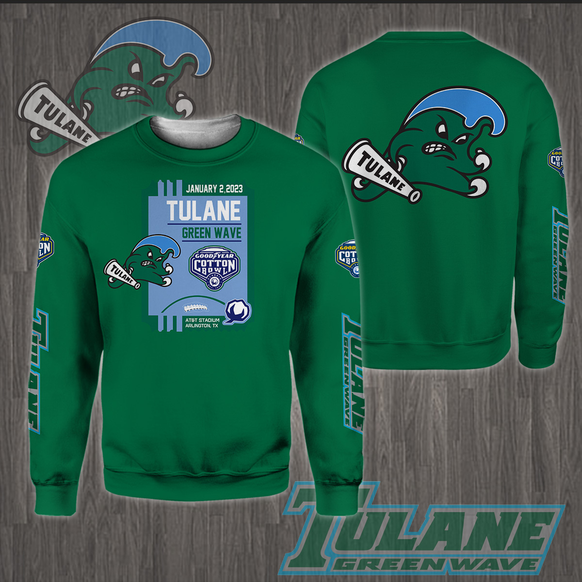 Tulane Green Wave 2023 Cotton Bowl Champions Shirt