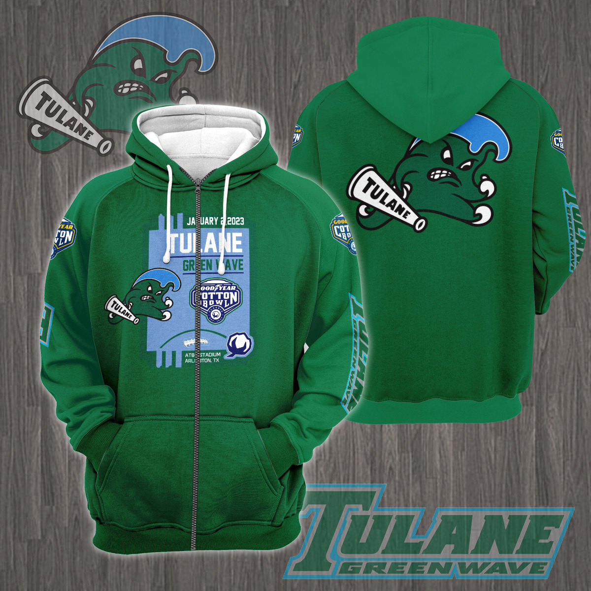 Tulane Green Wave 2023 Cotton Bowl Champions Shirt