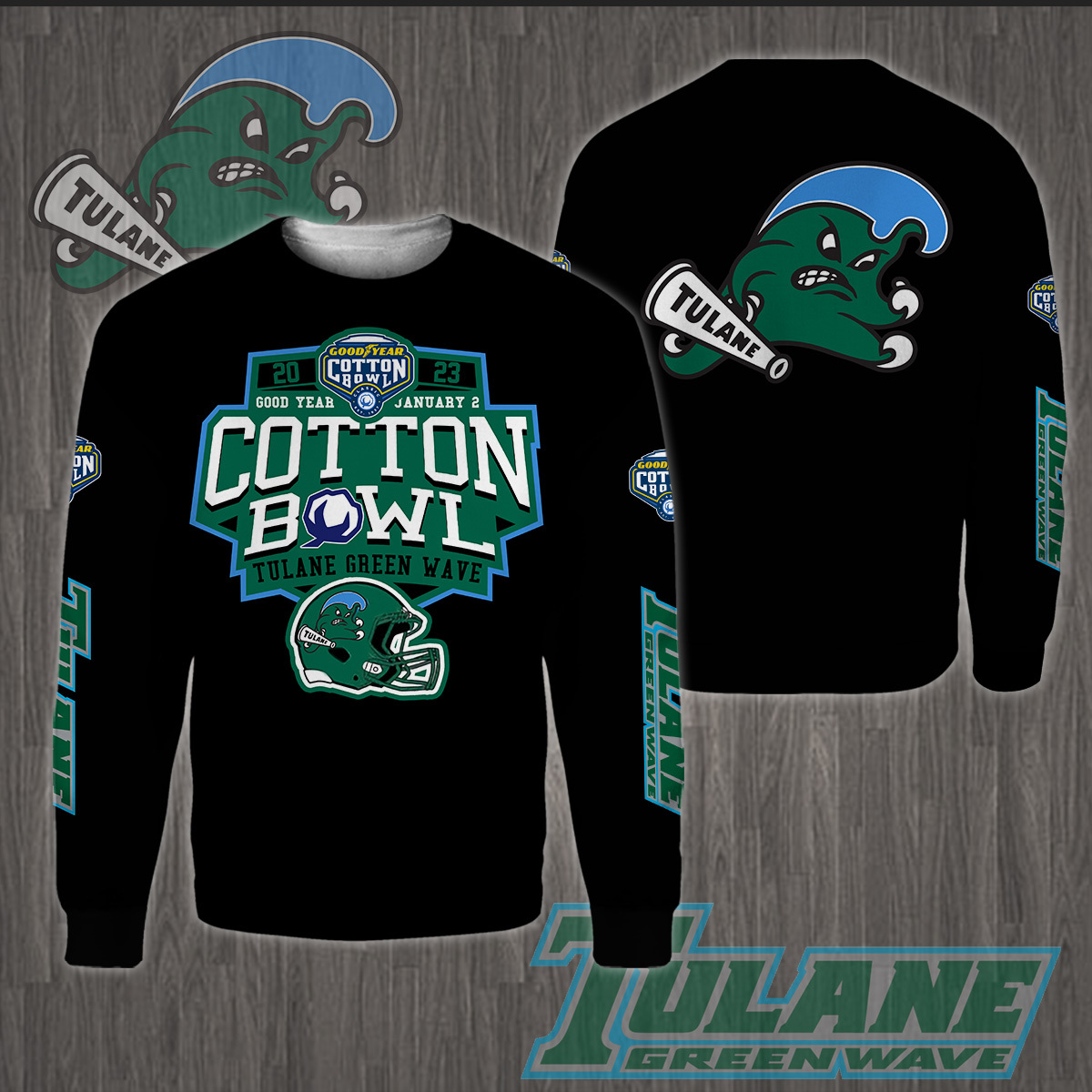 Tulane Green Wave 2023 Cotton Bowl Champions Shirt