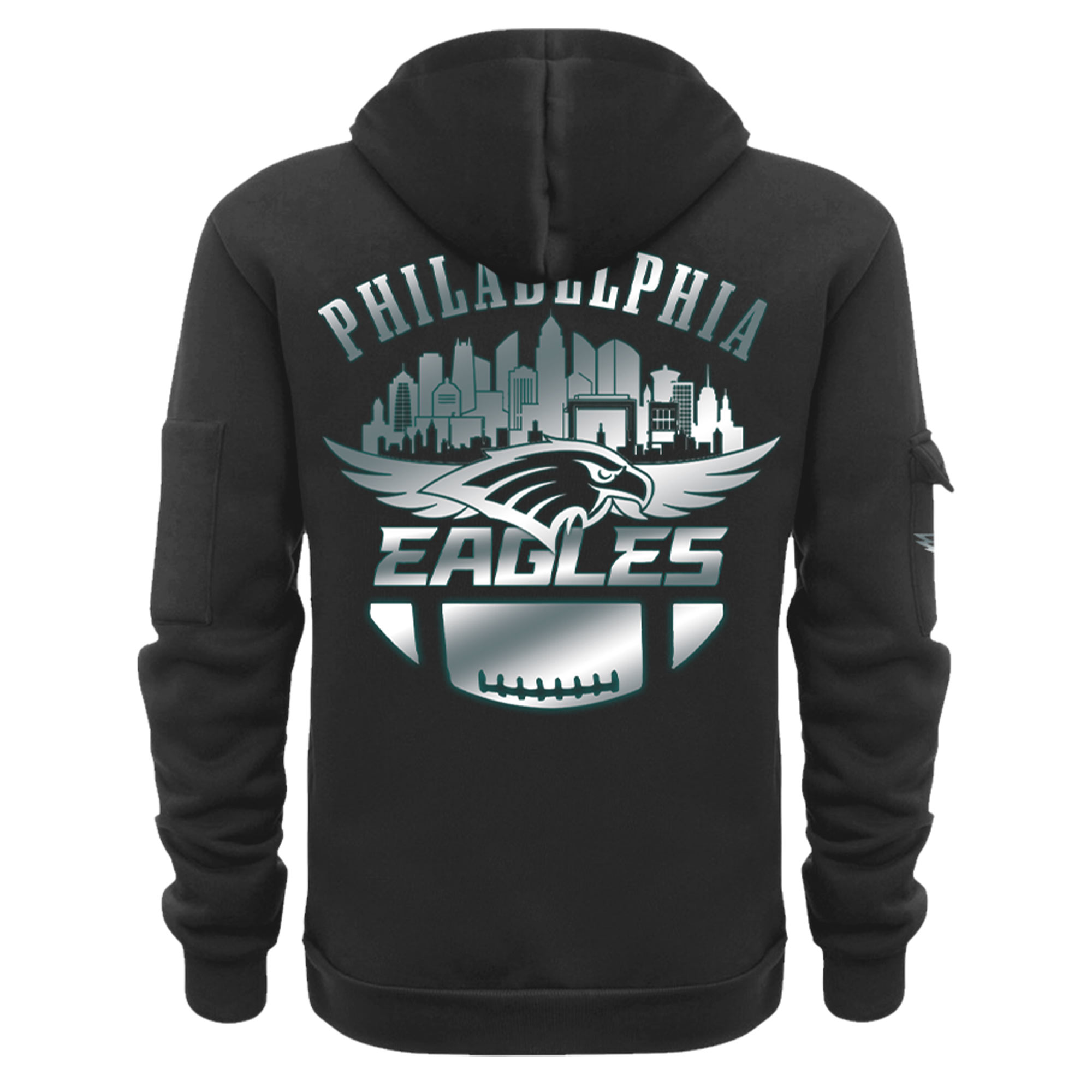 Unisex Philadelphia Eagles 2025 Black New Hoodie Jersey