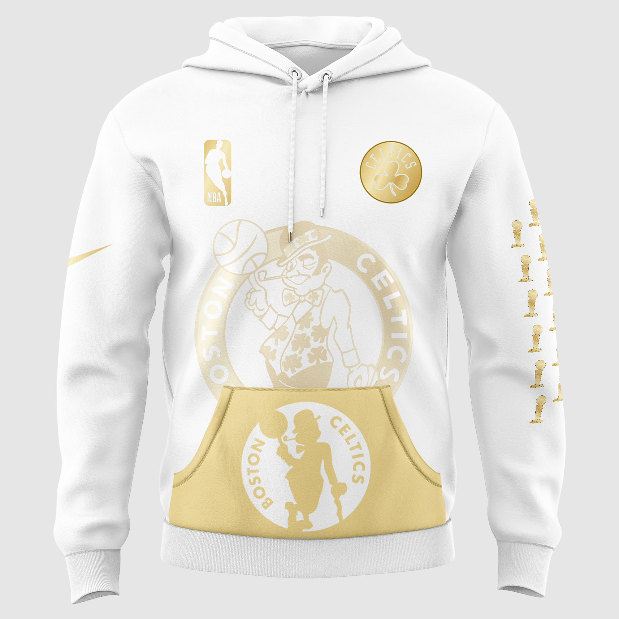 Unisex White Boston Celtics NBA Finals Champions Hoodie