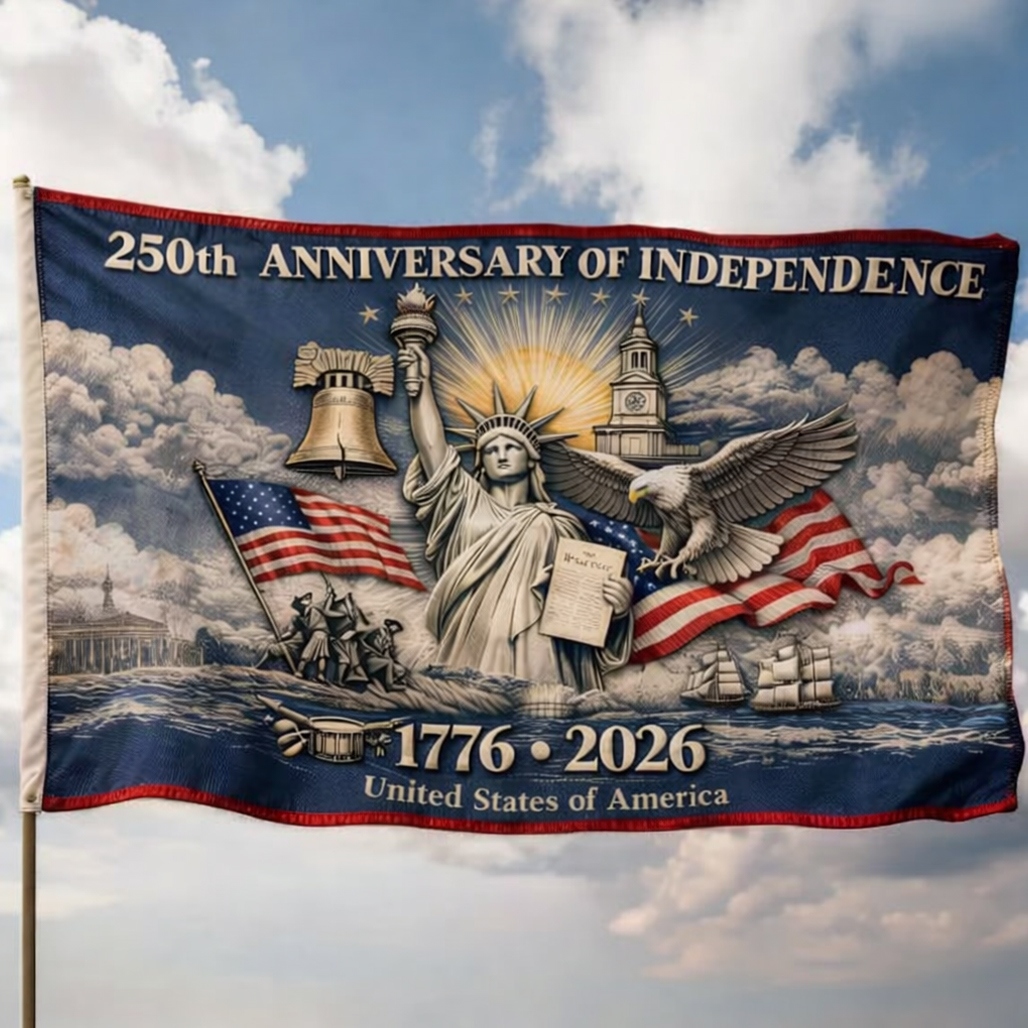 usa 250th anniversary of independence 1776 2026 flag 3762 mcdb0