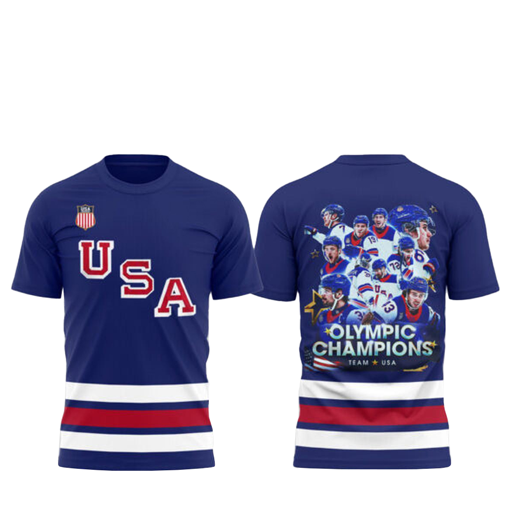USA Mens Ice Hockey Team Olympic 2026 Champions America Proud Shirt Version 2