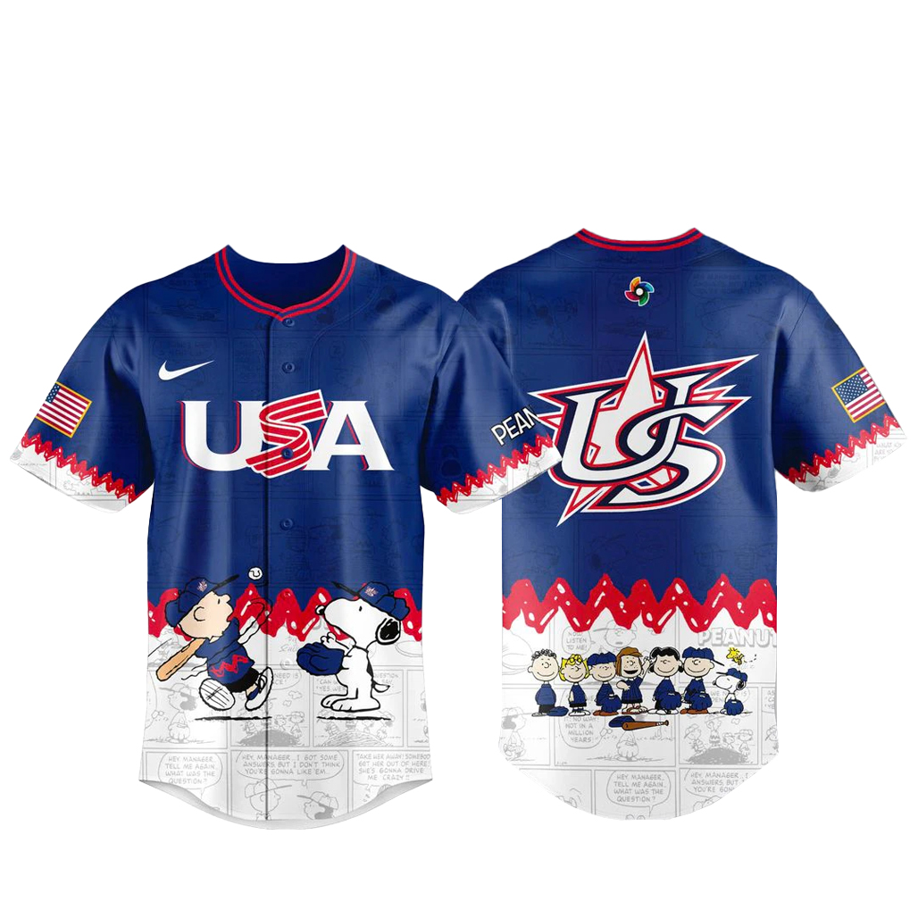 USA x Peanuts Baseball Team 2026 World Baseball Jersey