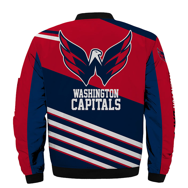 Washington Capitals Bomber Jackets 3D Full-zip Jackets