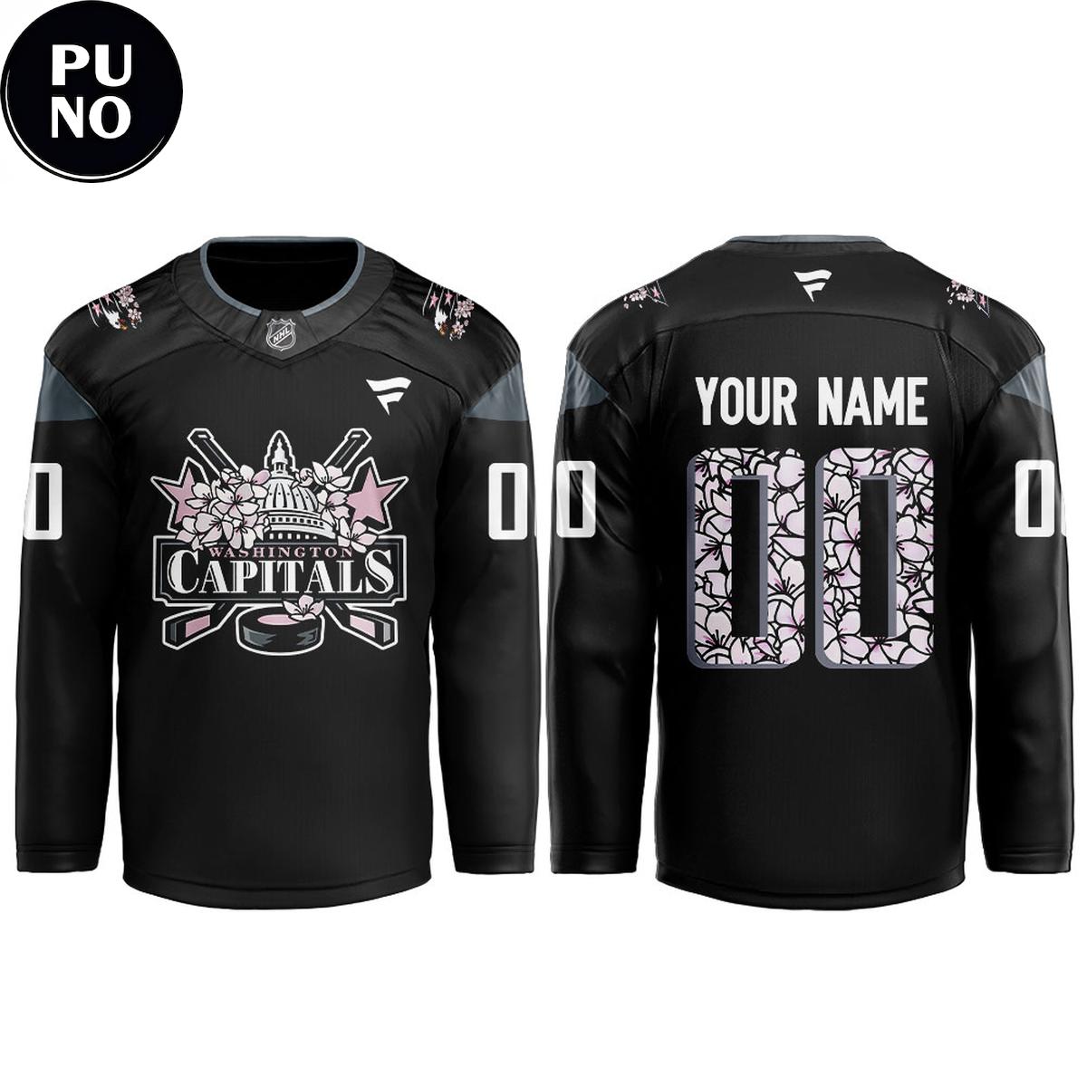 Washington Capitals Cherry Blossom 2026 Personalized Hockey Jersey
