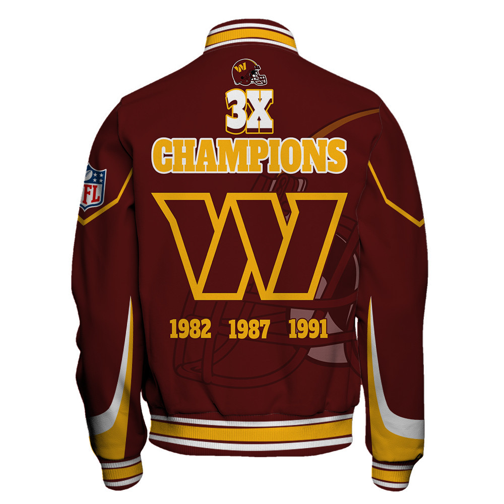 Washington Commanders 3X Super Bowl Champions Varsity Jacket