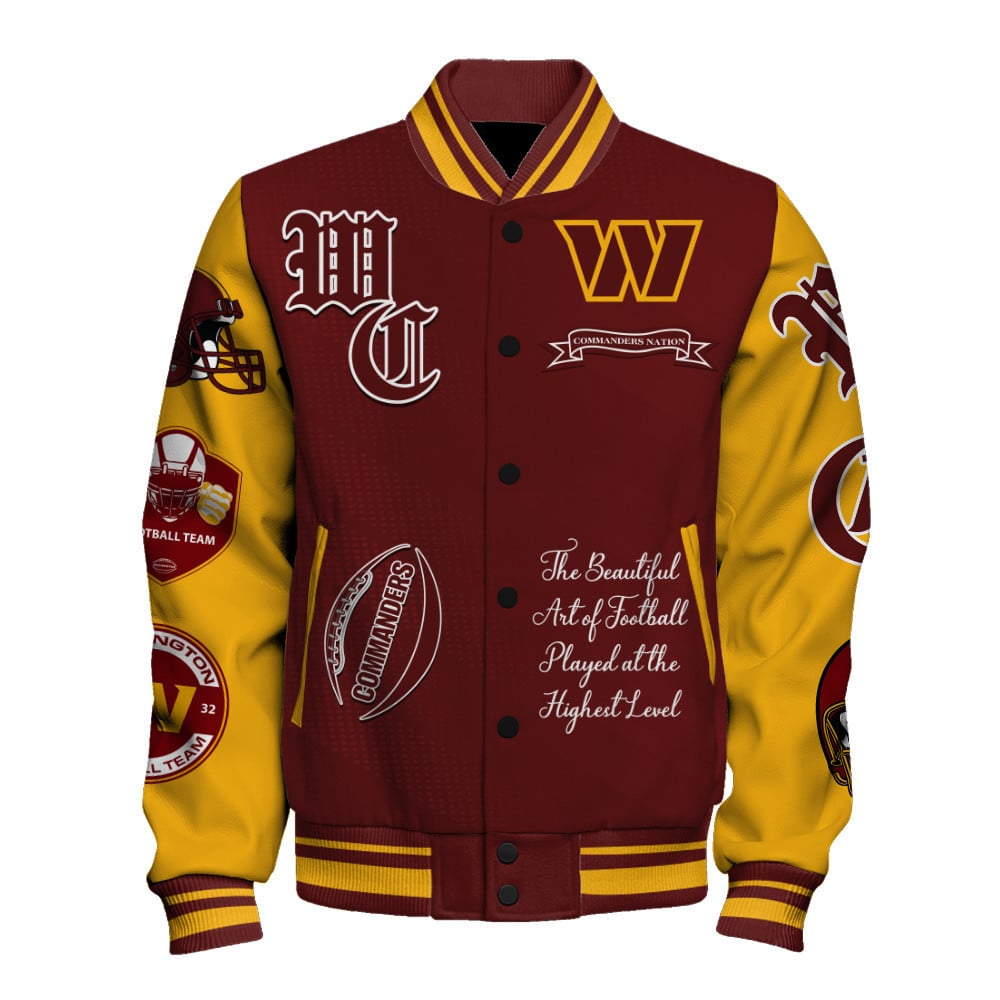 Washington Commanders National Football Conference Unisex Varsity Jacket V3