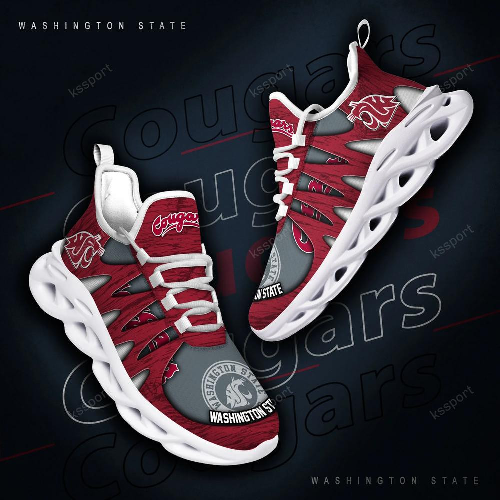 Washington State Cougars Max Soul Shoes, Running Sneakers