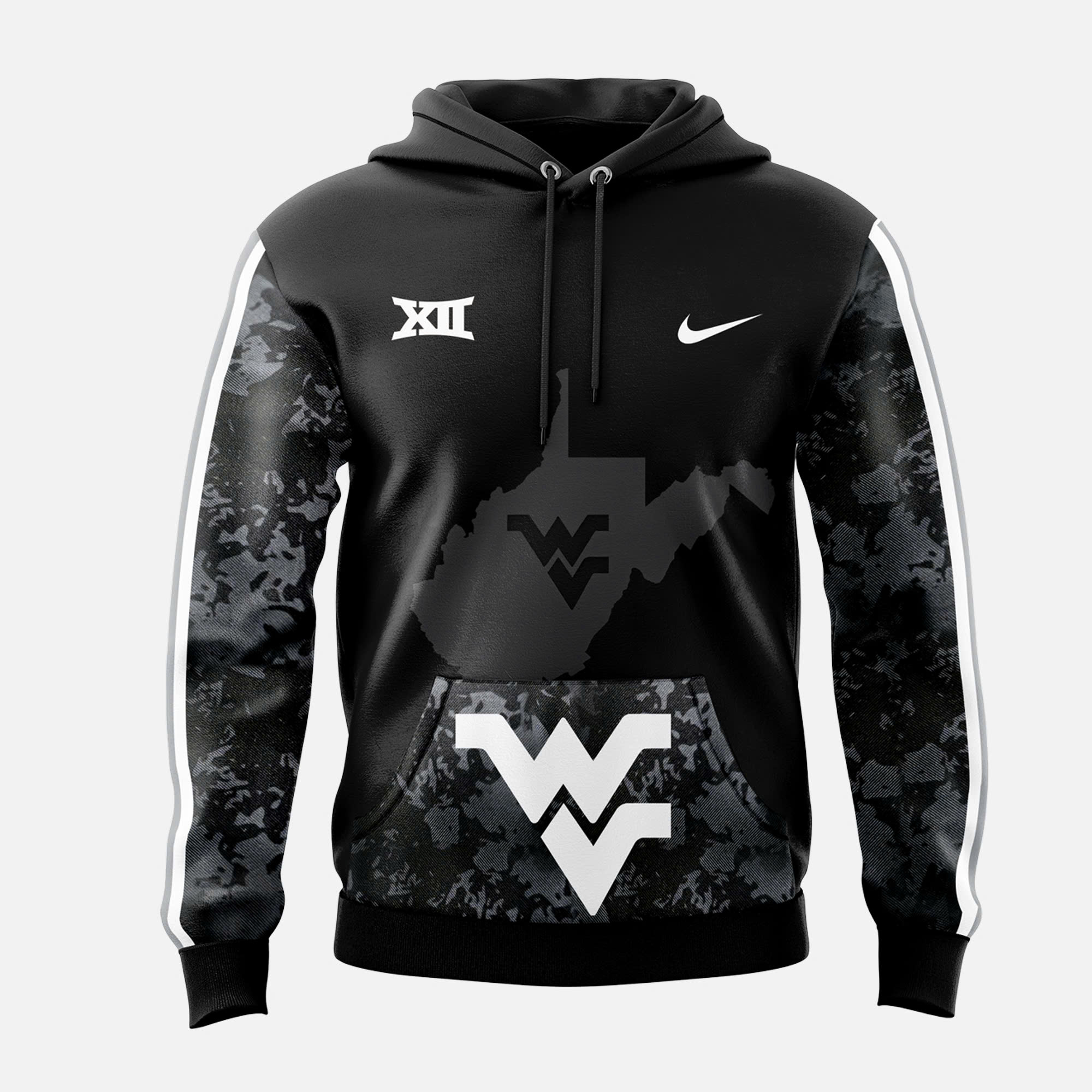 West Virginia Coal Rush Blackout Hoodie V2