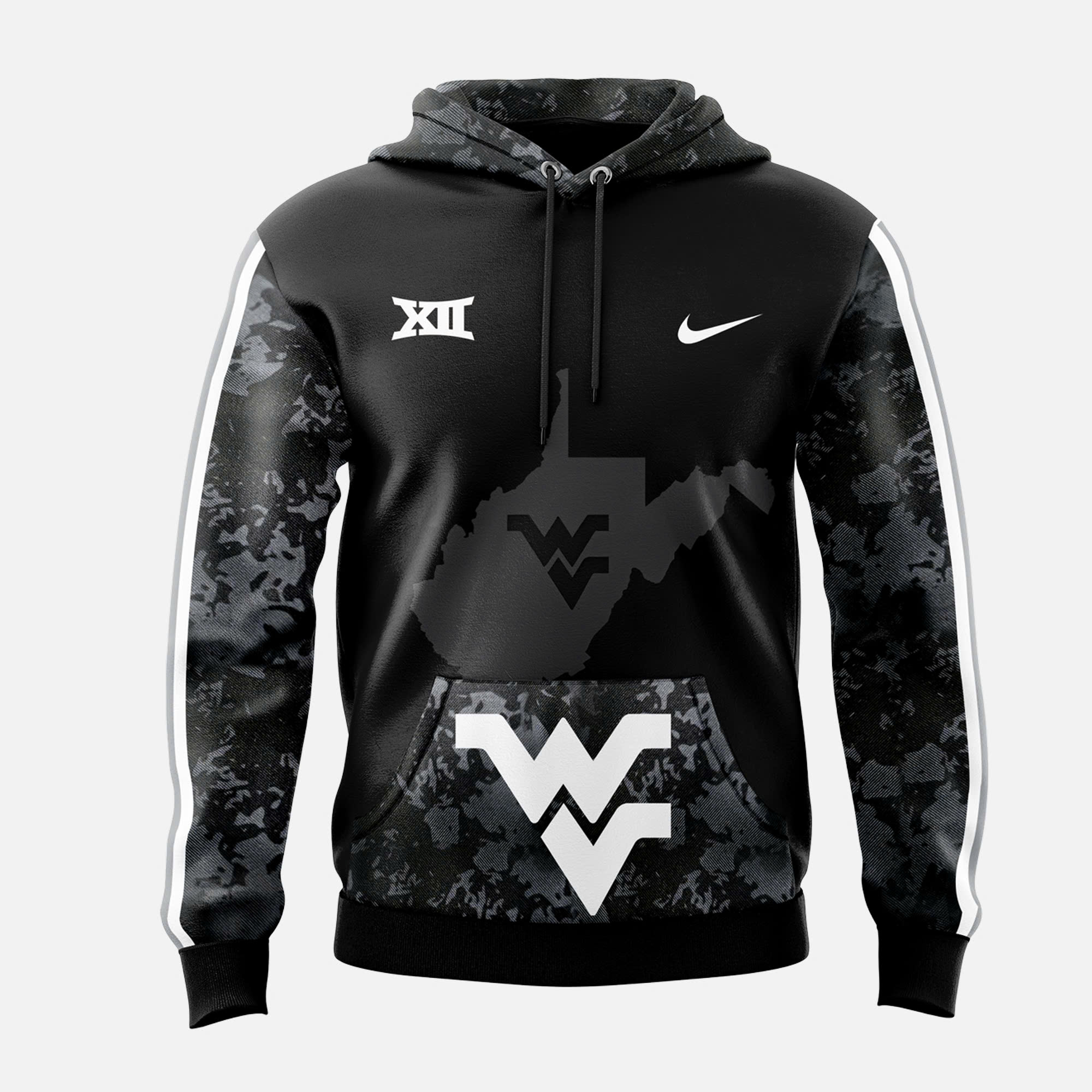 West Virginia Coal Rush Blackout Hoodie V3