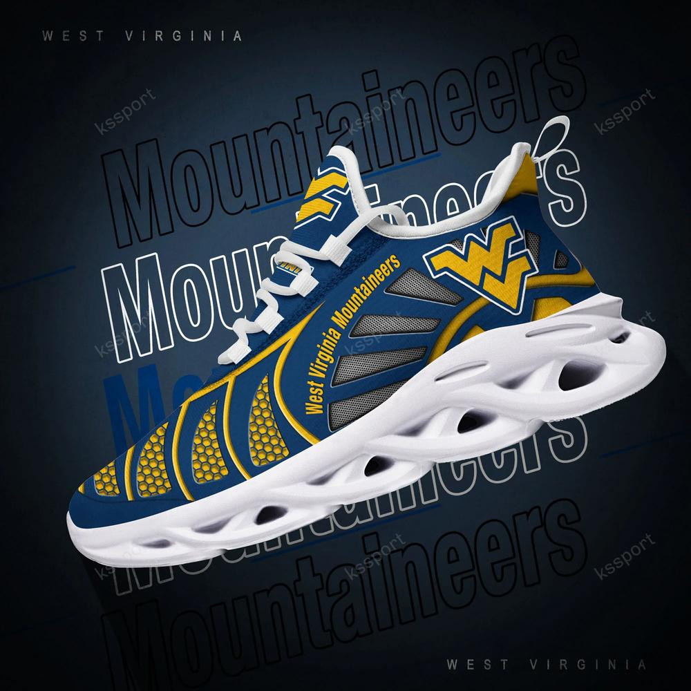 West Virginia Mountaineers Max Soul Clunky, Black And White Running Shoes