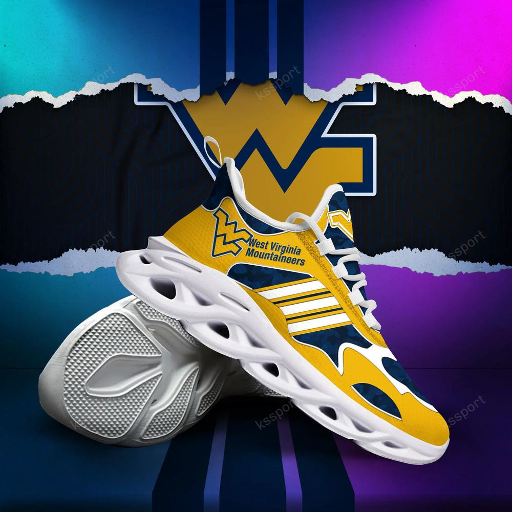 West Virginia Mountaineers Max Soul Clunky, Camo Running Sneakers For Fan Ever