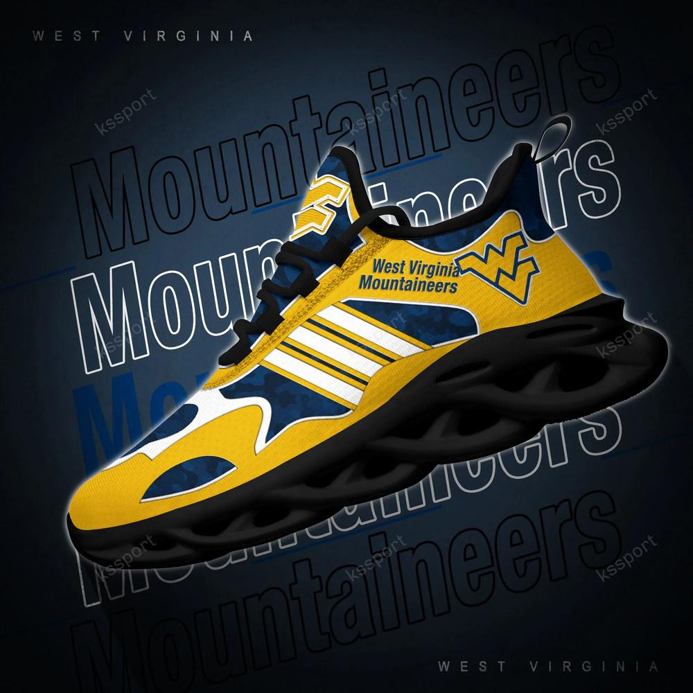 West Virginia Mountaineers Max Soul Clunky, Camo Running Sneakers For Fan Ever
