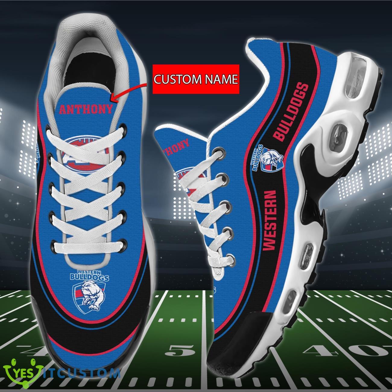 Western Bulldogs Personalized Name Air Cushion Sports Shoes Sneaker KLTNS220489