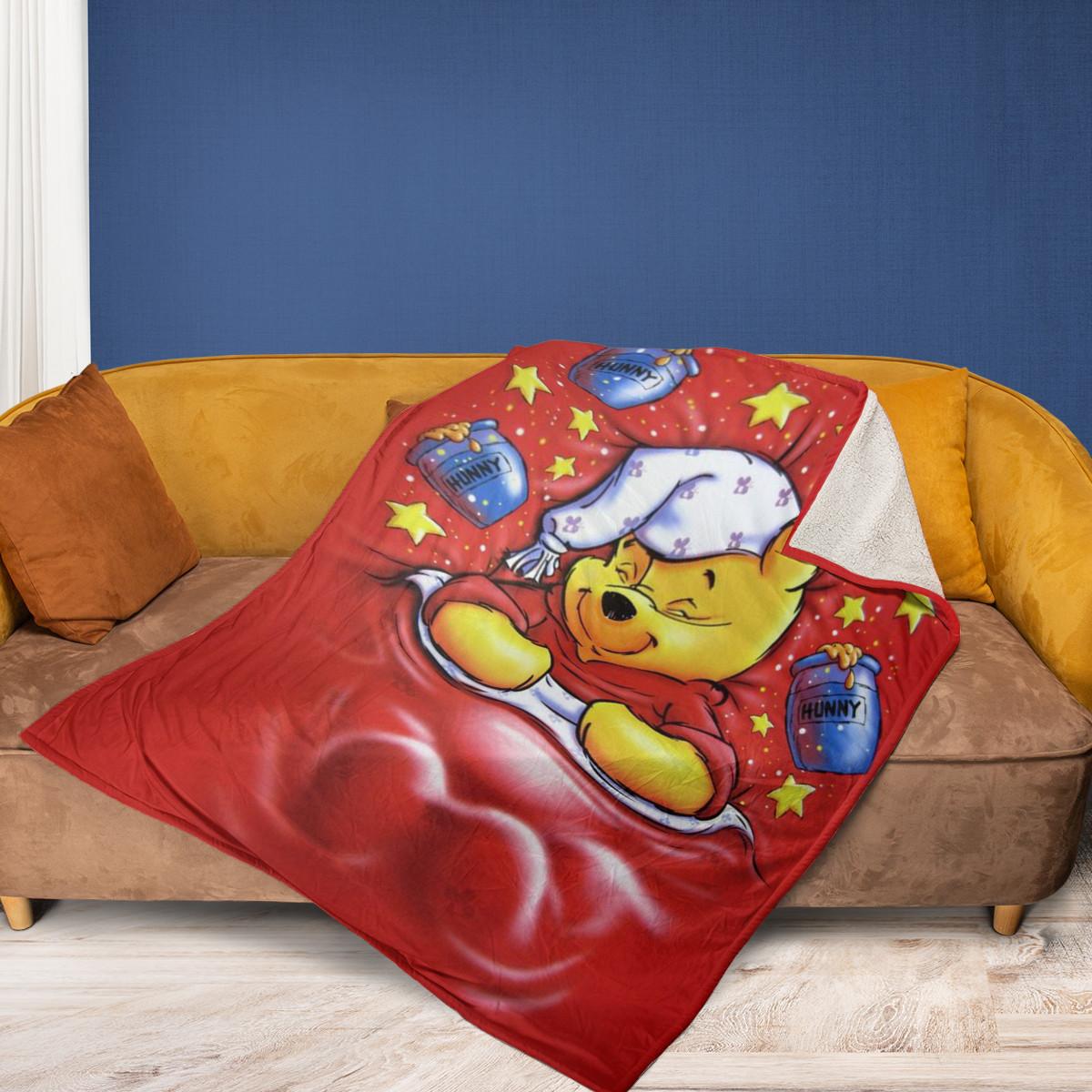 Winnie-the-Pooh Fan Gift, The Pooh Dreaming Hunny Comfy Sofa Throw Blanket Gift
