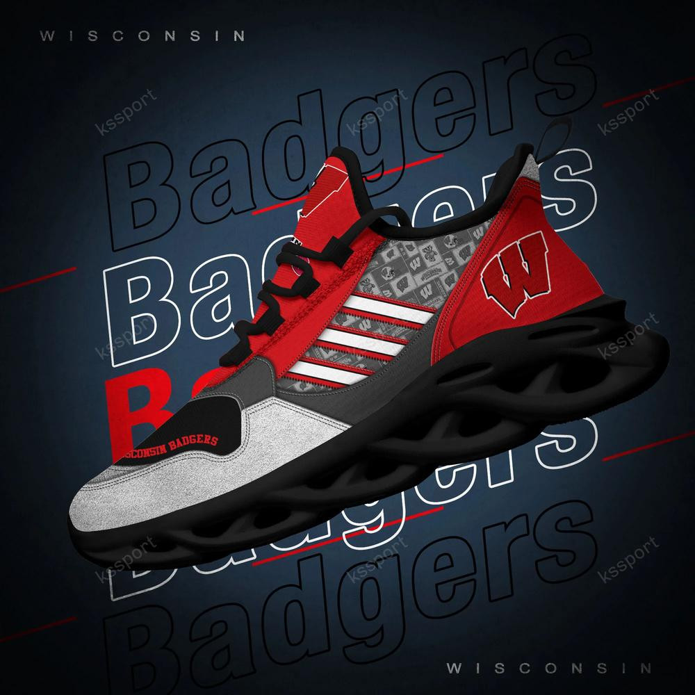 Wisconsin Badgers Max Soul Clunky, Running Sneakers