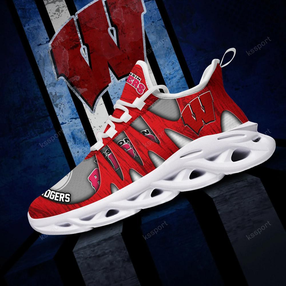 Wisconsin Badgers Max Soul Shoes, Running Sneakers