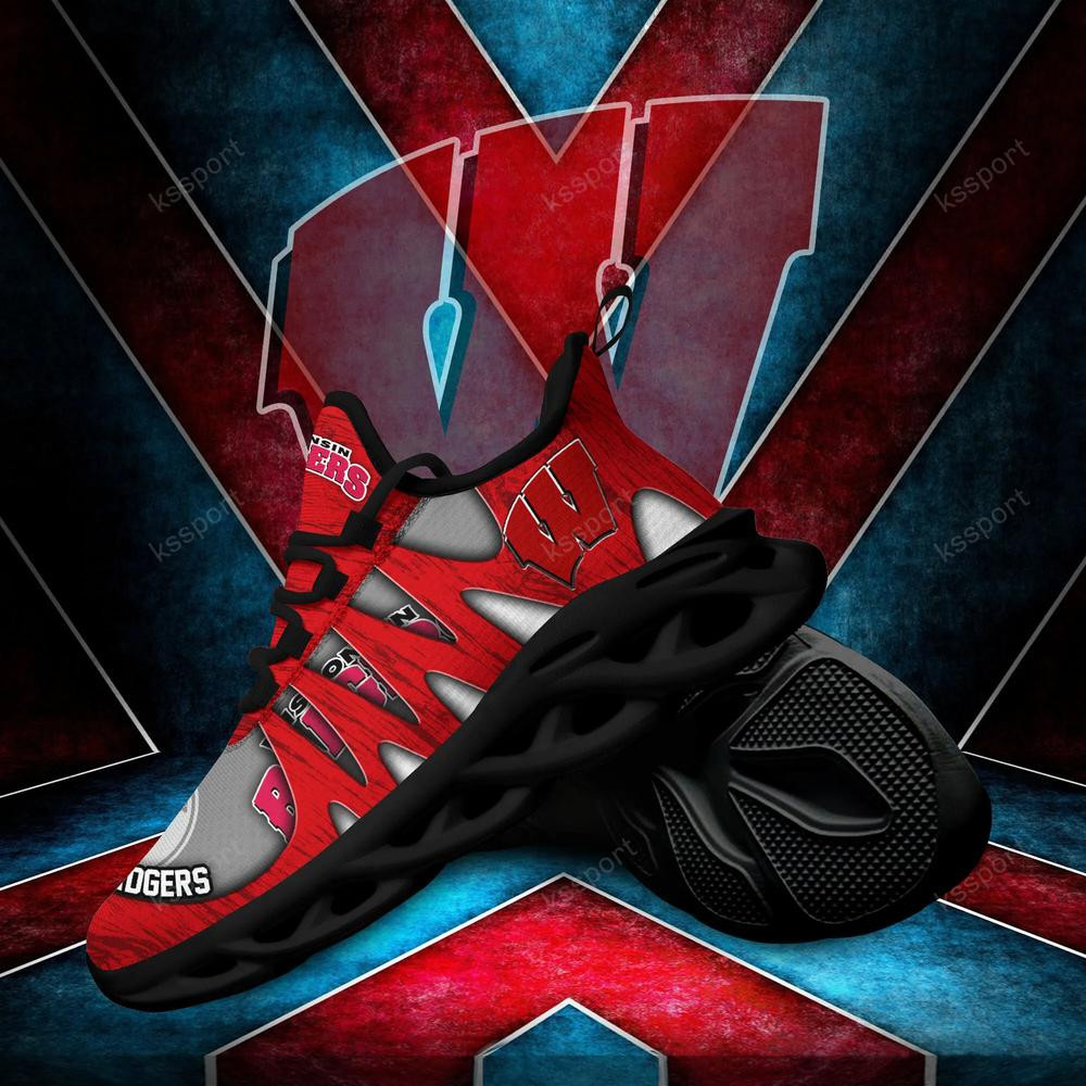 Wisconsin Badgers Max Soul Shoes, Running Sneakers