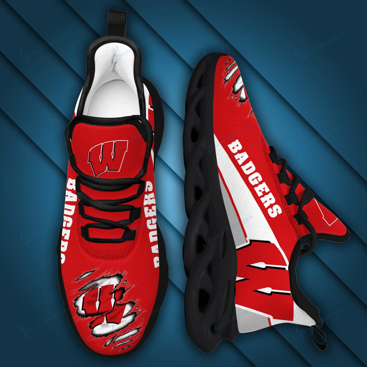 Wisconsin Badgers YZ Running Sneakers