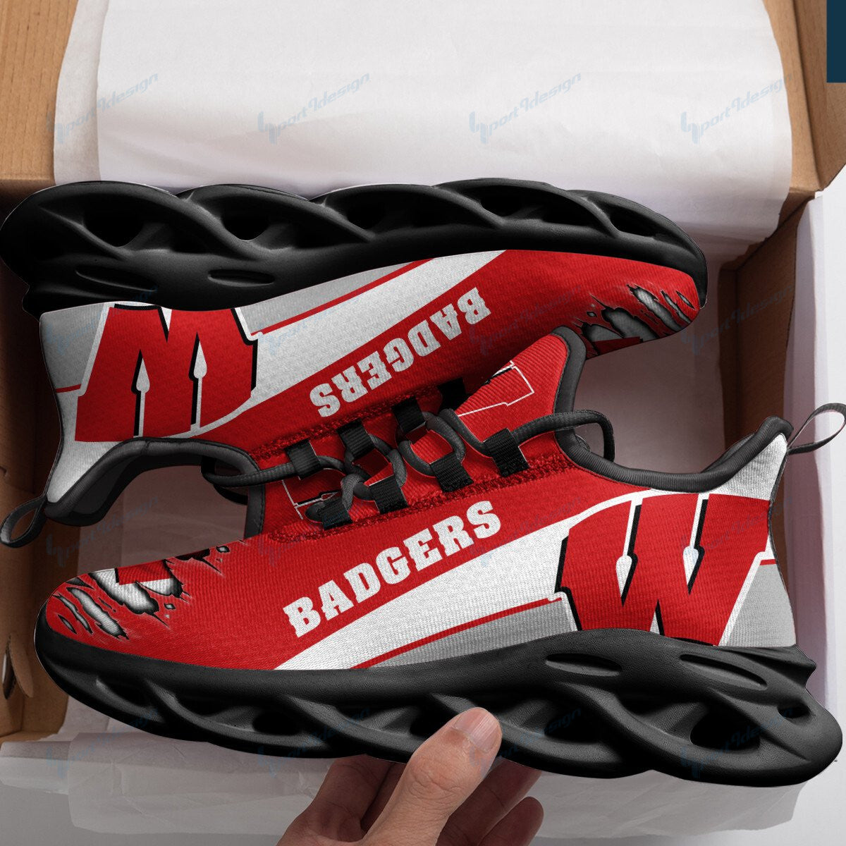 Wisconsin Badgers YZ Running Sneakers