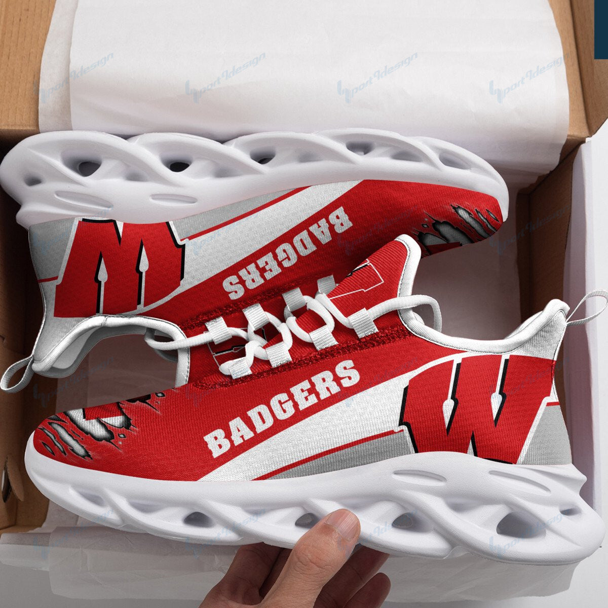 Wisconsin Badgers YZ Running Sneakers