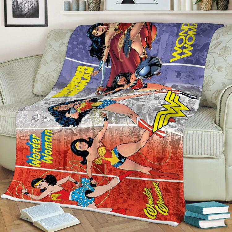 Wonder Woman Fan Gift, Wonder Woman Generations Comfy Sofa Throw Blanket Gift