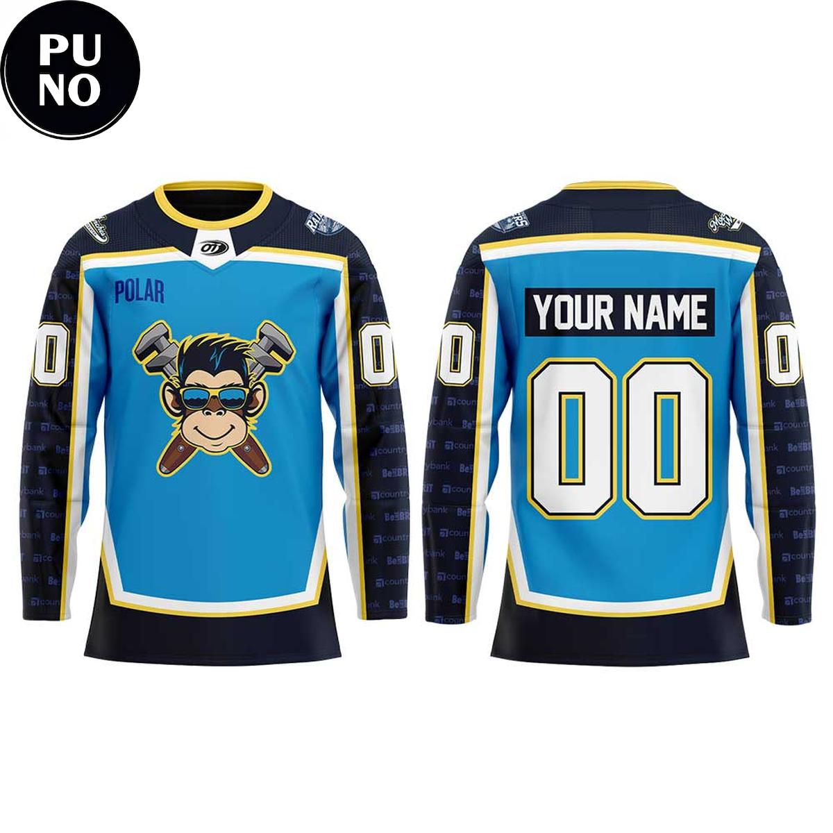 Worcester Railers HC Monkey Wrenches 2026 Personalized Hockey Jersey