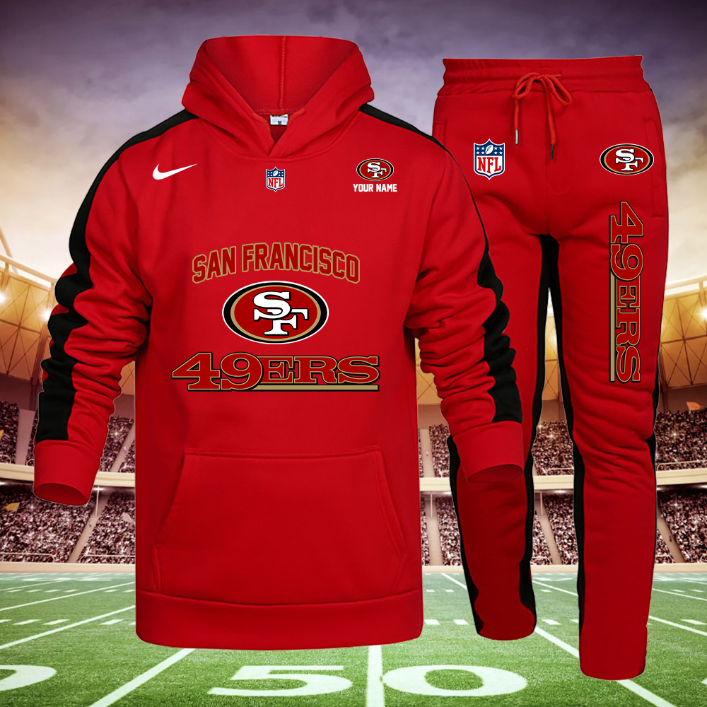 YJULPC2920-49ERS Football Hoodie Set